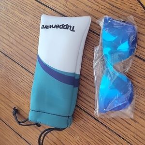 New Tupperware Logo Sunglasses with Pouch. 2020 Consultant Award.